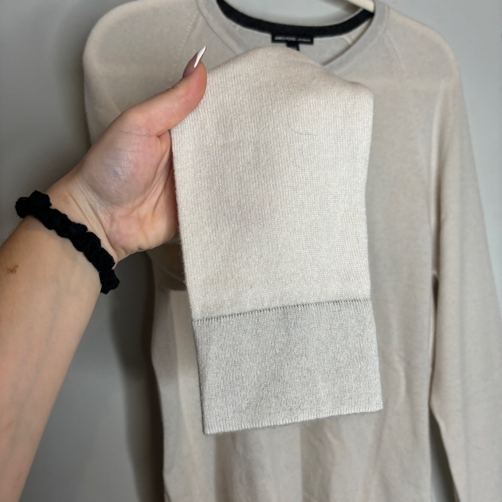 NWOT James Perse Men's Soft Featherweight Cashmere V Neck Sweater - Picture 7 of 9